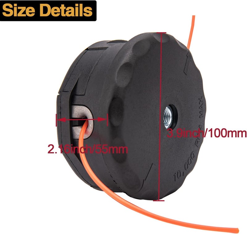 CMOOD Trimmer Head Compatible for Echo Speed Feed 400 Bump SRM-225 SRM-210 SRM-230 Pas225 Pas210 Pas211 Weed Eater Head Replacement (3 Pack) - Image 2